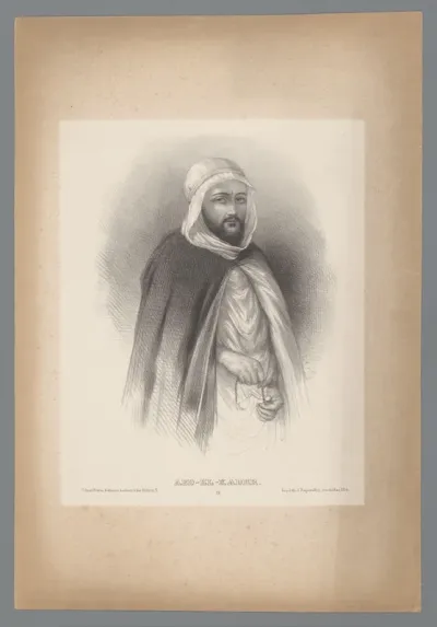 Portret van de Algerijnse leider Abd-el-Kader