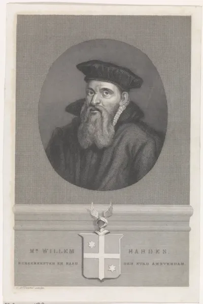 Portret van de Amsterdamse burgemeester Willem Bardes