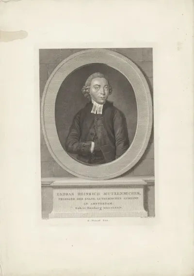 Portret van de Amsterdamse predikant Esdras Heinrich Mützenbecher