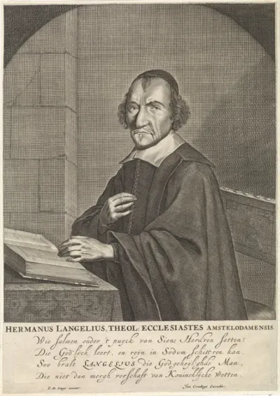 Portret van de Amsterdamse predikant Hermanus Langelius