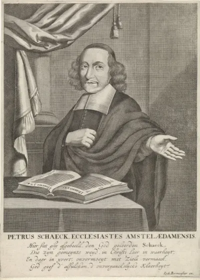 Portret van de Amsterdamse predikant Petrus Schaeck