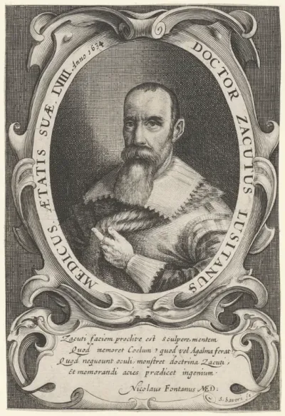 Portret van de arts Abraham Zacutus Lusitanus