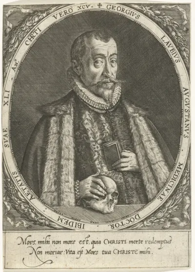 Portret van de arts Georg Laub