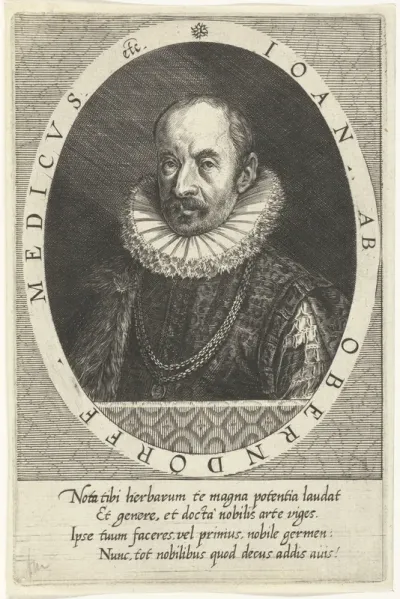 Portret van de arts Johan van Oberndorf