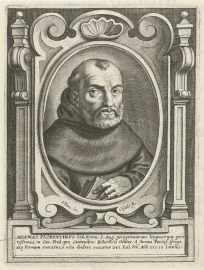 Portret van de Augustijn Adamas Florentinus
