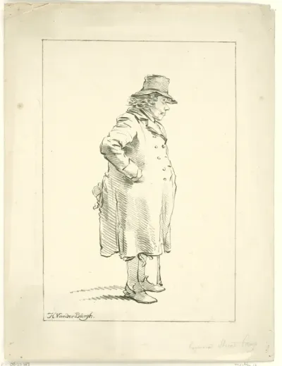 Portret van de bedelaar Hendrik Delbroeck