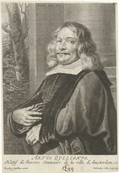 Portret van de beeldhouwer Artus Quellinus op 53-jarige leeftijd