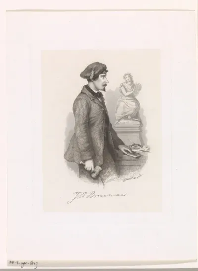 Portret van de beeldhouwer Jan François Brouwenaar