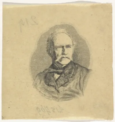 Portret van de beeldhouwer Johannes Antonius van der Ven