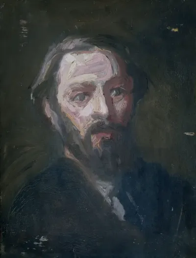 Portret van de beeldhouwer Pier Pander (1864-1919)