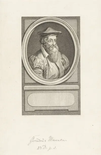 Portret van de cartograaf Gerardus Mercator