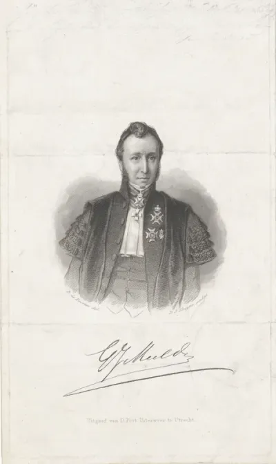 Portret van de chemicus Gerardus Johannes Mulder
