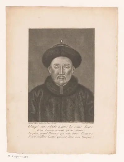 Portret van de Chinese keizer Qianlong