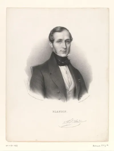 Portret van de chirurg Philippe-Frédéric Blandin