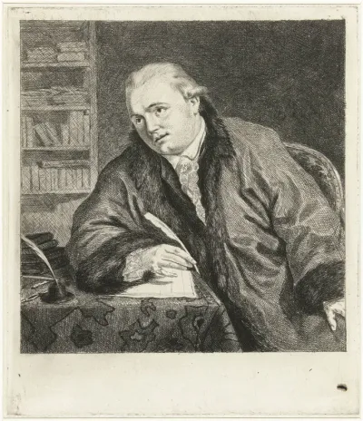 Portret van de componist en etser Johan Antoni Kauclitz Colizzi