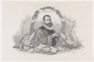 Portret van de componist Jan Pieterszoon. Sweelinck