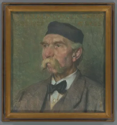 Portret van de conciërge G.A. Heeren