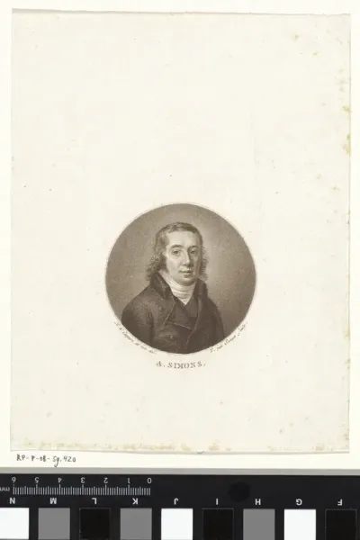 Portret van de dichter Adam Simons