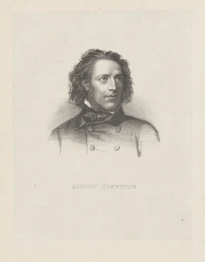 Portret van de dichter Alfred Tennyson