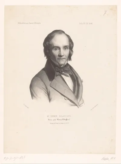 Portret van de dichter Casimir Delavigne