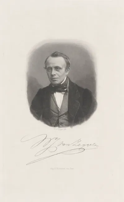 Portret van de dichter en boekdrukker Willem Josephus van Zeggelen