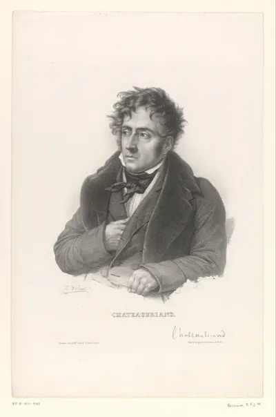 Portret van de dichter en politicus François-René de Chateaubriand