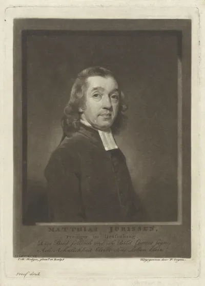 Portret van de dichter en predikant Matthias Jorissen