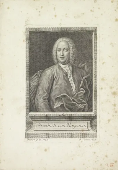 Portret van de dichter Friedrich von Hagedorn