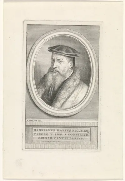 Portret van de dichter Hadrianus Marius