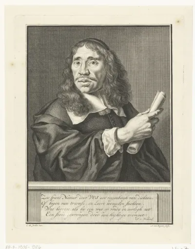 Portret van de dichter Jan Vos