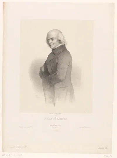 Portret van de dichter Pierre-Jean de Béranger