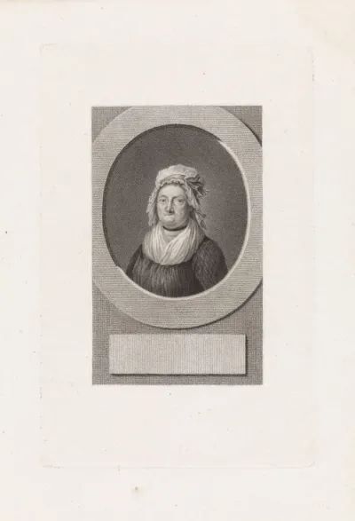 Portret van de dichteres Agatha Deken
