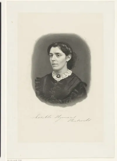 Portret van de dichteres en vertaalster Estella Dorothea Salomea Hertzveld