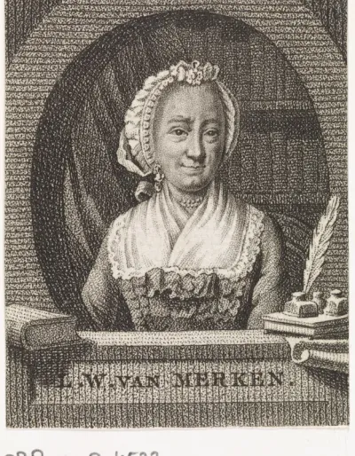 Portret van de dichteres Lucretia Wilhelmina van Merken