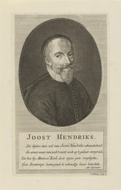 Portret van de doopsgezinde predikant Joost Hendriksz.