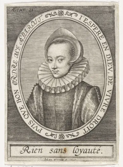 Portret van de echtgenote van Jan Pilier, op 21-jarige leeftijd