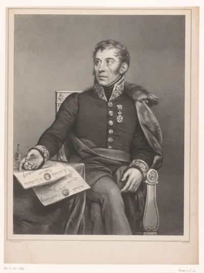 Portret van de econoom César Moreau