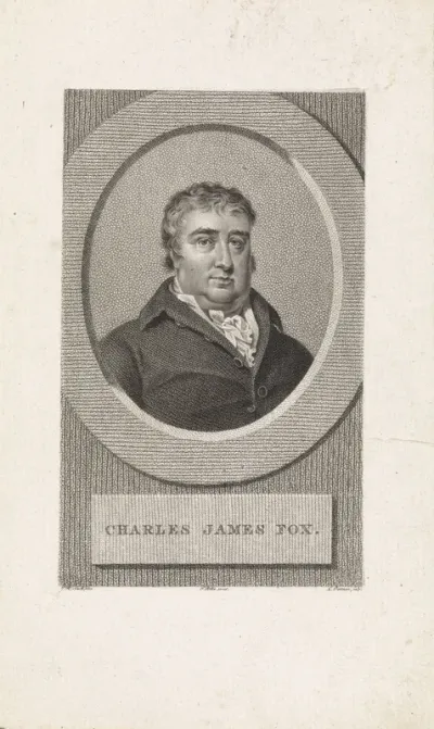 Portret van de Engelse staatsman Charles James Fox