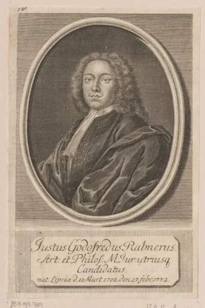 Portret van de filosoof Justus Gottfried Rabener