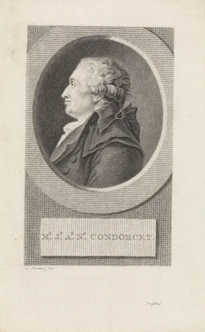 Portret van de Franse filosoof Marie Jean Antoine Nicolas de Caritat, markies de Condorcet