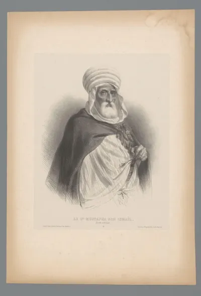 Portret van de Franse generaal Mustapha Ben Ismaïl