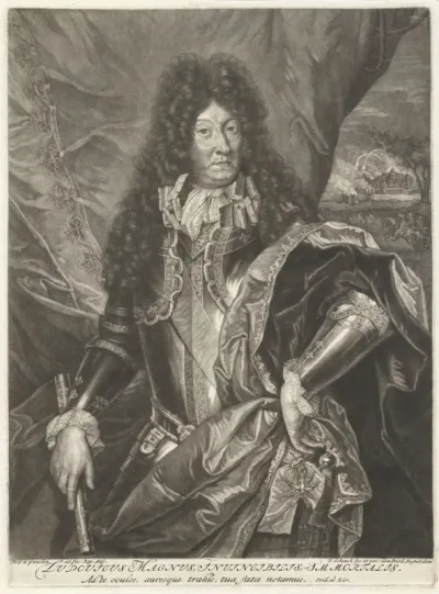 Portret van de Franse koning Lodewijk XIV