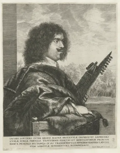 Portret van de Franse luitspeler en componist Jacques Gaultier