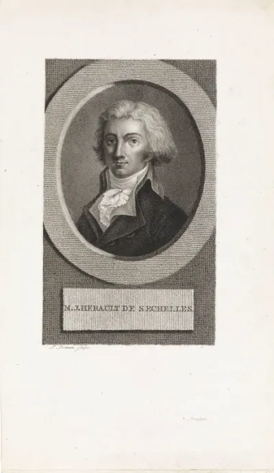 Portret van de Franse politicus Marie-Jean Hérault de Séchelles