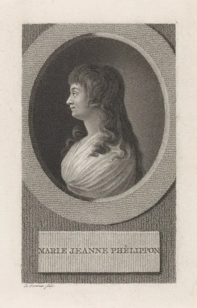 Portret van de Franse schrijfster Marie Jeanne Philippon (madame Roland)