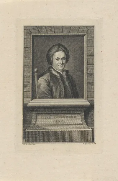 Portret van de Franse schrijver Jean-Jacques Rousseau