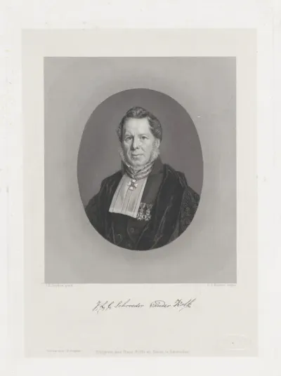Portret van de hoogleraar Jacobus Ludovicus Conradus Schroeder van der Kolk.
