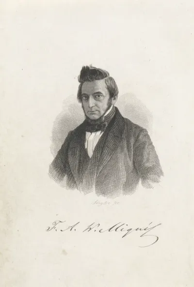 Portret van de hoogleraar plantkunde Friedrich Anton Wilhelm Miquel