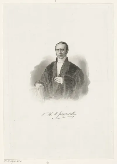 Portret van de hoogleraar semitische letterkunde Theodoor Willem Jan  Juynboll