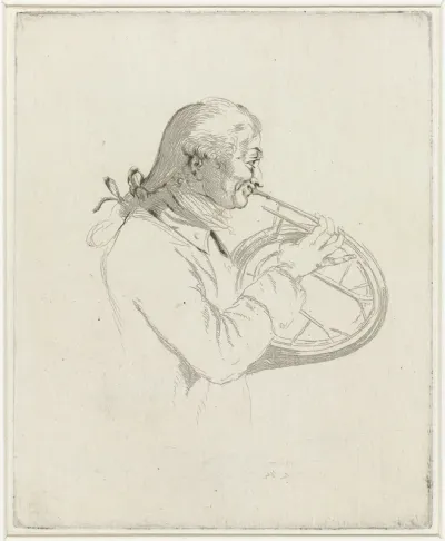 Portret van de hoornist Pelting